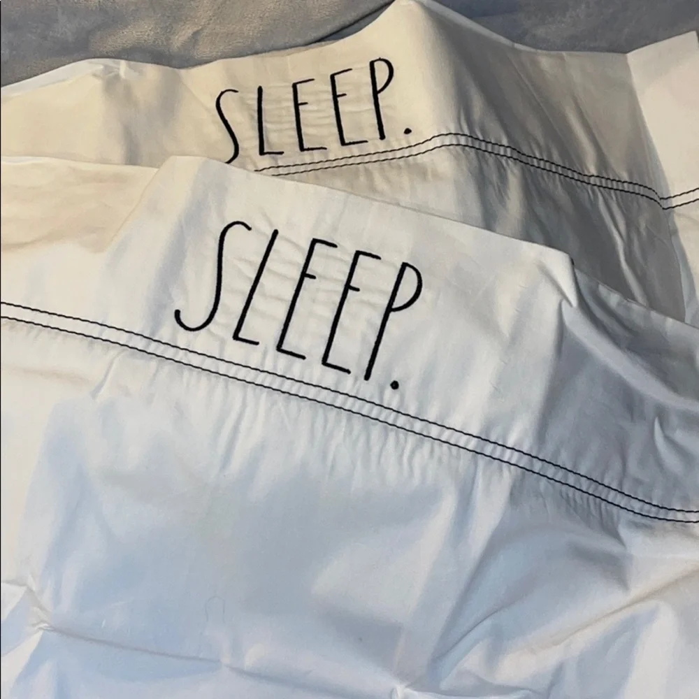 Rae Dunn “Sleep” Set of 2 -100% Cotton Pillowcases